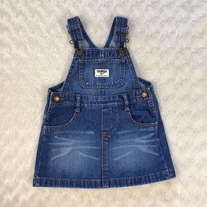 OshKosh B’Gosh Denim Jumper Dress Bib Overall